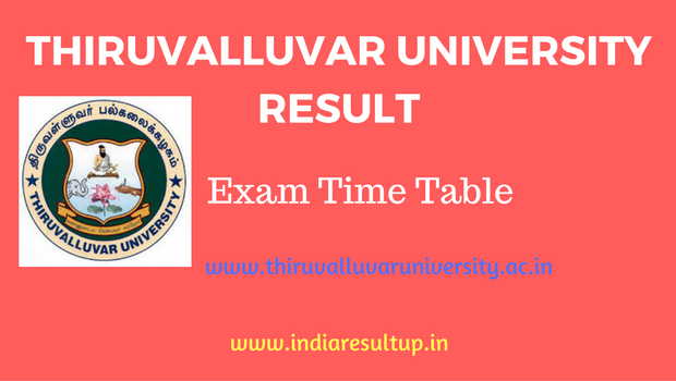 Thiruvalluvar University Result